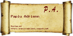 Papiu Adrienn névjegykártya